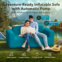 Canapé gonflable en PVC écologique, multifonctionnel, pliable, portable, avec housse pour le camping