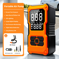 Compresseur de gonflage de pneus portable sans fil en ABS, 150 PSI, avec manomètre numérique, arrêt automatique, gonflage rapide et lumière d'urgence pour