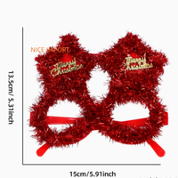 Lunettes de Noël style chapeau de Noël pour adultes et enfants, décorations de fête, monture de lunettes à rayures colorées, décorations de Noël