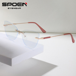 Gafas de Sol Cat Eye SPOEN con Marco de Metal Dorado, Lentes de Resina Anti-Reflejantes, Gafas Decorativas de Moda para Mujer - Product Image 1