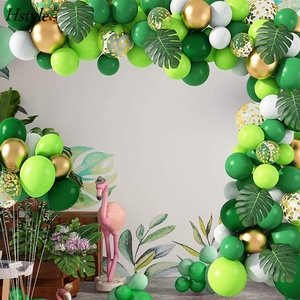 Ensemble de ballons pour fête dans la Jungle, 140 pièces, Kit en arc guirlande avec feuilles de palmier artificielles pour décorations de fête thème Safari et <span class=keywords><strong>dinosaure</strong></span>, SET979 - Product Image 5