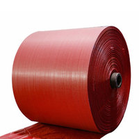 Bon marché Recycler Raphia Polypropylène Tube Rouleaux de Tissu Tissé Par PP Pour Le Riz