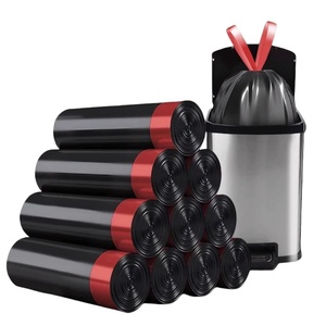 OEM tùy chỉnh HDPE LDPE nhựa vệ sinh xử lý dây kéo túi rác trên cuộn 19x21 túi rác để sử dụng nhà - Product Image 1