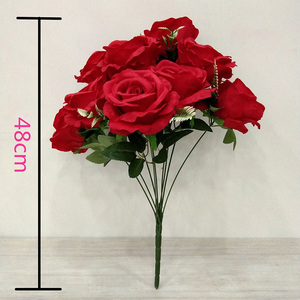 Bouquet de roses Vénus à 9 têtes du fournisseur de fleurs de mariage pour la décoration d'hôtel pour la fête des mères d'Halloween - Product Image 6