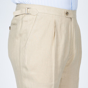 Estate nuovi pantaloni Casual in <span class=keywords><strong>lino</strong></span> di cotone traspirante tubo dritto pantaloni moda <span class=keywords><strong>abbigliamento</strong></span> di marca da <span class=keywords><strong>uomo</strong></span> - Product Image 3