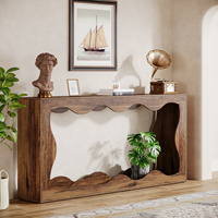 Tables consoles en bois de style farmhouse Tribesigns 44 pouces, table console de luxe avec rangement pour entrée, salon