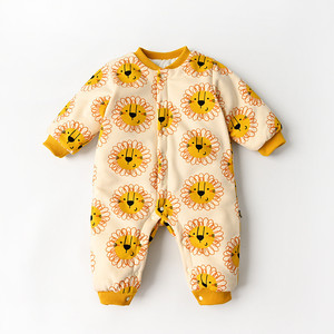 En gros Bébé Chaud Vêtements 100% Coton bio <span class=keywords><strong>Nouveau</strong></span>-<span class=keywords><strong>Né</strong></span> Bébé Hiver Barboteuse - Product Image 3