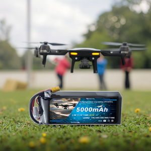 SAHAMP 5000mAh 80C FPV 리포 배터리 <span class=keywords><strong>7.4V</strong></span> 11.1V 리튬 이온 팩 (드론, 헬리콥터 및 RC용) - Product Image 6