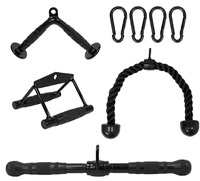Nouvelle corde triceps de fitness avec poignées en caoutchouc Corde en nylon à usage domestique et tête en métal pour les entraînements