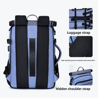 Ransel Laptop Profesional Tahan Air 15.6 Inch, Kapasitas Besar, Kompartemen Sepatu, Dilengkapi Port USB untuk Pengisian Daya