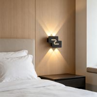Apliques de Pared LED Minimalistas de Diseño Moderno, Lámpara de Pared de Proyección de Sombra de Aluminio para Sala de Estar y Dormitorio