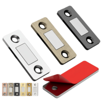 Cierres Magnéticos Ultrafinos de Acero Inoxidable Modernos para Gabinetes y Cajones, Adhesivo de Doble Cara para Bricolaje, para Cocina, Sala de Estar y Almacén