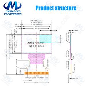 JMD 0,96 дюймовый oled-дисплей 12864 SSD1306IC белый 128*64oled-дисплей oled-экран - Product Image 5