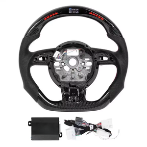 พวงมาลัยแบบมีรูพรุนของรถยนต์ทำจากคาร์บอนไฟเบอร์อุปกรณ์เสริมสำหรับรถ <span class=keywords><strong>Audi</strong></span> C7 A5 A6 A7 S6 S7 2011-2018 - Product Image 1