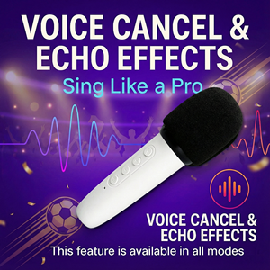 <span class=keywords><strong>TV</strong></span> Karaoke Portatile da 14 Pollici con Schermo 1366x768 e 2 Microfoni Wireless per Adulti, Casa e Esterni - Product Image 2