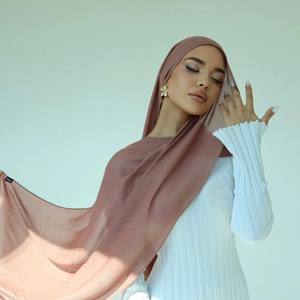 Léger Respirant Doux Modal Tissé Écharpe Traditionnelle Châle Couleur Blocage Motif pour Femmes Musulmanes Hijab-Multifonction Tout - Product Image 6