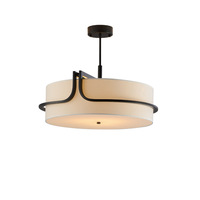 Lustre antique français pour plafond haut, luminaire de salle à manger, chambre vintage, style japonais Wabi Sabi créatif, suspension en tissu