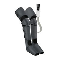 Masseur de jambes et de mollets portable sans fil à batterie lithium, compression d'air, circulation sanguine, chauffage, contrôle de la minuterie, USB