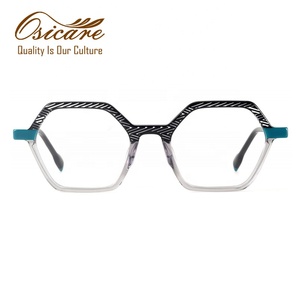 Lunettes en acétate de haute qualité faites à la main pour hommes, myopie, montures optiques en cellulose plastique Mazzuccelli de qualité supérieure pour femmes - Product Image 2