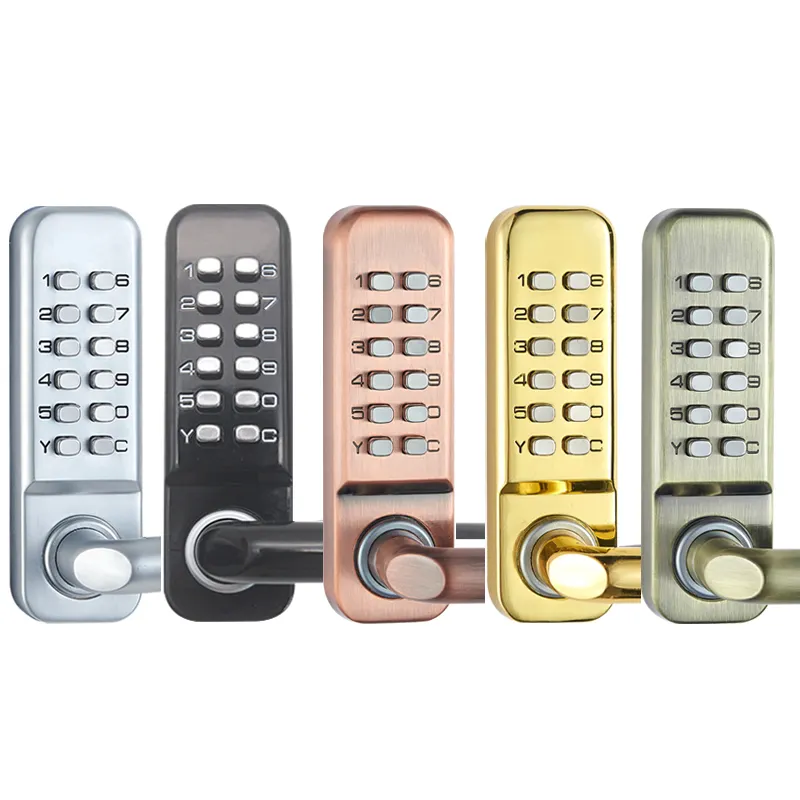 EUA venda quente alta qualidade inútil chave dupla face código forjado ferro porta código mecânico botão Pátio fechadura da porta