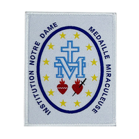 Patchs adhésifs personnalisables à coudre pour vêtements, en chenille tissée, organza, sergé, brodés, PVC, imprimés, avec motifs cœur et chapeau