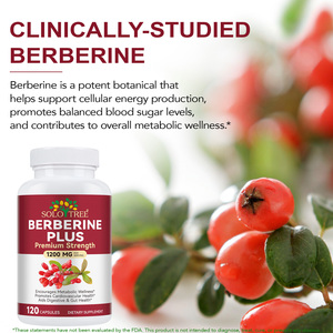 Suplemento de Berberina Plus de Marca Privada SOLOTREE, Cápsulas de Berberina de Alta Potencia de 1200 mg para Apoyar <span class=keywords><strong>la</strong></span> Salud Digestiva e Inmunológica - Product Image 2