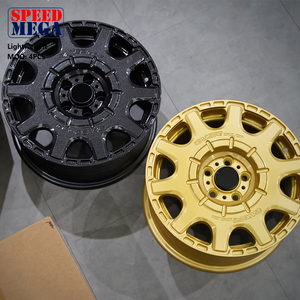 Jantes en alliage léger Speed Mega Gold Multi Spoke, style Beadlock, tout-terrain, pour camion, SUV, 4x4, neuves, garantie 5 ans, design robuste - Product Image 4