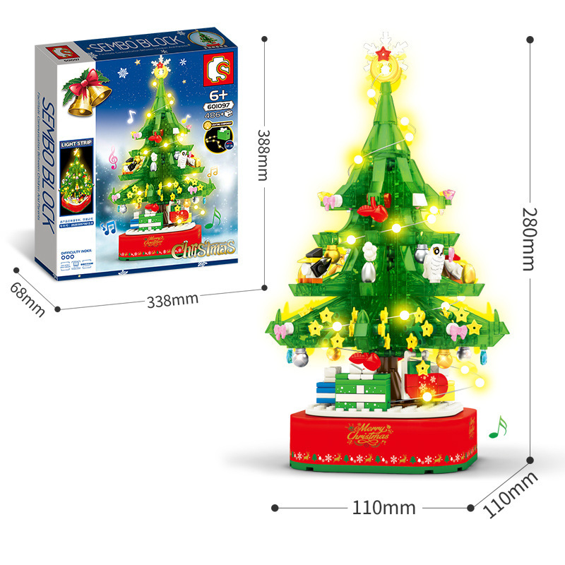 601097 Boîte à musique rotative livre de Noël