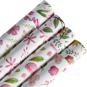 Motifs floraux décoratifs de tulipes en cuir synthétique imprimant le matériel de similicuir de similicuir de similicuir de Faux vinyle pour le sac/meubles - Product Image 6