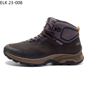 Elkland Men's Waterproof Suede Hiking Boots-Autumn Casual Outdoor Trekking Shoes Rubber Outsole Slip Resistant Breathable <b>Light</b> - Product Image 4