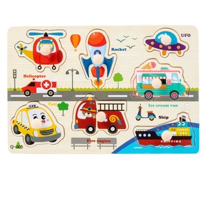 Giocattoli Educativi Montessori in Legno, <span class=keywords><strong>Puzzle</strong></span> con Maniglia per Bambini, Apprendimento Precoce, <span class=keywords><strong>Puzzle</strong></span> con Perni - Product Image 3