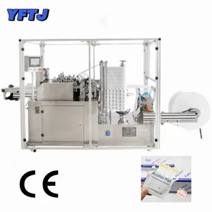 Factory Direct Sale Alcohol Prep Pad Making Machine Make Wipe Pack With Guaranteed Quality And Promotion Price