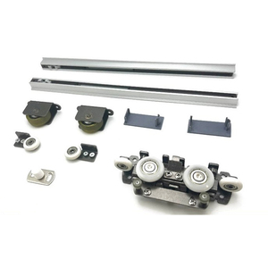 Poulie de <span class=keywords><strong>porte</strong></span> <span class=keywords><strong>coulissante</strong></span> en acier au carbone moderne, simple et durable, fonctionnement silencieux, amortisseur puissant, <span class=keywords><strong>rail</strong></span> invisible pour salle de bain et cuisine, facile à installer - Product Image 5