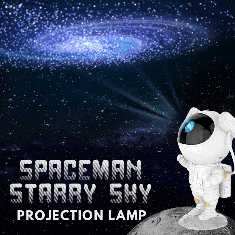 Harz Dekoration Handwerk drehbare Kosmonaut Sternen himmel Raumfahrer Projektions lampe USB Astronauta Proyector