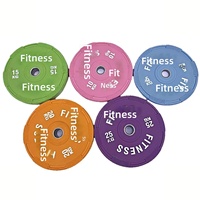 Plaques de musculation durables avec grands trous, plaques de bumper entièrement en caoutchouc avec noyau en fer pour hommes et femmes, équipement de fitness pour l'entraînement de force