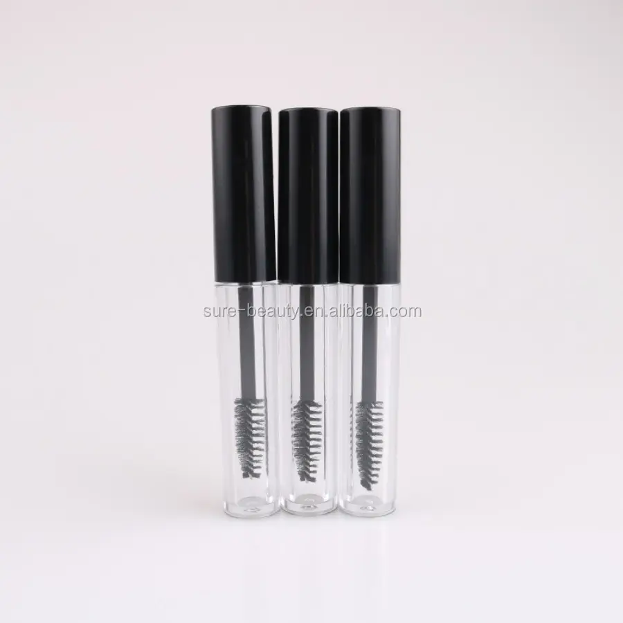 10ml Leere durchsichtige Mascara-Tube aus Kunststoff mit Pinsel für Wimpern-Make-up