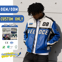 Fabricants de vêtements, veste en cuir de moto sur mesure, épaisse, brodée, veste en cuir vintage pour homme, streetwear, veste de course
