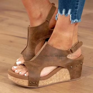 Sandalias Romanas de Fábrica al por Mayor para Mujer, Talla Grande, con Punta Descubierta y Amortiguación para la Temporada de Primavera - Product Image 1