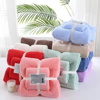 Ensemble de serviettes de bain en microfibre corail, super douces, séchage rapide, brodées, multicolores, pour la maison, cadeau de luxe pour femmes
