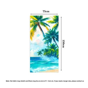 Toalla de <span class=keywords><strong>Playa</strong></span> de Microfibra Estampada para Adultos, Secado Rápido, Protección UV, Protector Solar, Suave, Portátil y Personalizable - Product Image 3