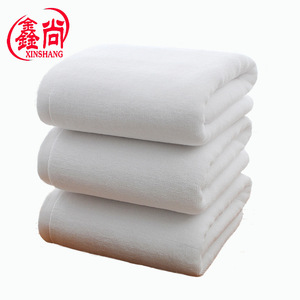 Serviette de bain en coton pur Xinshang 70x140 cm, blanche, pour hôtel, douce, épaisse, avec personnalisation du logo - Product Image 5