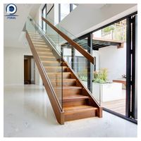 Poutre d'escalier simple en acier Prima Straight pour escalier flottant avec garde-corps à câbles – Coût des escaliers flottants
