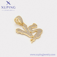 X000852946 Bijoux XUPING Pendentif Grand Lettre VS Personnalisé Style Hip Hop Rapper Iced Out pour Collier