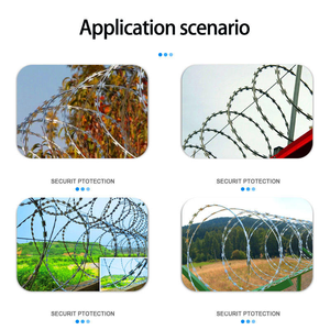 รั้วลวดหนามชุบสังกะสียี่ห้อ Yuking แบบใบมีดพับได้ ขนาด 2.5-3.0 มม. สำหรับฟาร์มและบ้าน - Product Image 6