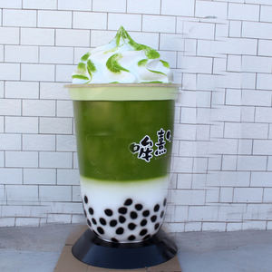 Decoración Moderna Personalizada para Tienda de Té de Burbujas al Aire Libre, Estatua Gigante de Resina de Taza de Té de Burbujas - Product Image 4