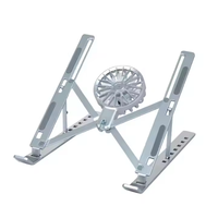 Support pour ordinateur portable réglable à 7 niveaux, en alliage d'aluminium, avec ventilateur de refroidissement amovible pour 9-17,3 pouces