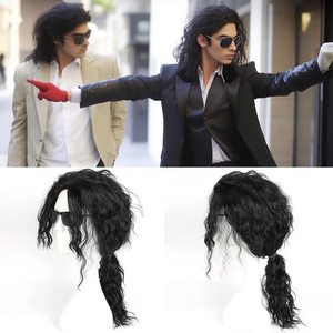 Peluca Rizada Estilo <span class=keywords><strong>Anime</strong></span> de Michael Jackson (MJ), Longitud Media-Larga, para Baile Freestyle, Actuaciones en Escenario y <span class=keywords><strong>Cosplay</strong></span> - Product Image 2