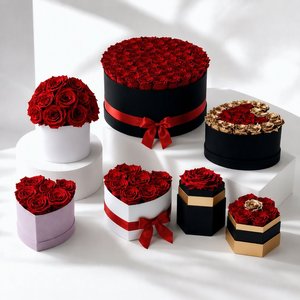 Scatola di Fiori Preservati di Lusso, Rosa Eterna, Decorazione Romantica per la Casa, Regalo di Compleanno, Festa della Mamma, Laurea, Occasioni Speciali - Product Image 3