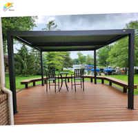 Pergola Bioclimatique Moderne en Aluminium Personnalisée pour Extérieur 3x3m 3x4m 3x5m 4x4m 5x3m 6x4m 4*8m Facilement Assemblable