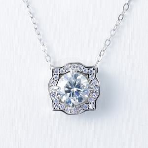 Wholesale <b>Moissanite</b> <b>Jewelry</b> 925 Silver Fine <b>Jewelry</b> Pendant Necklace Classical Chain Pendant Necklace for Women - Product Image 2